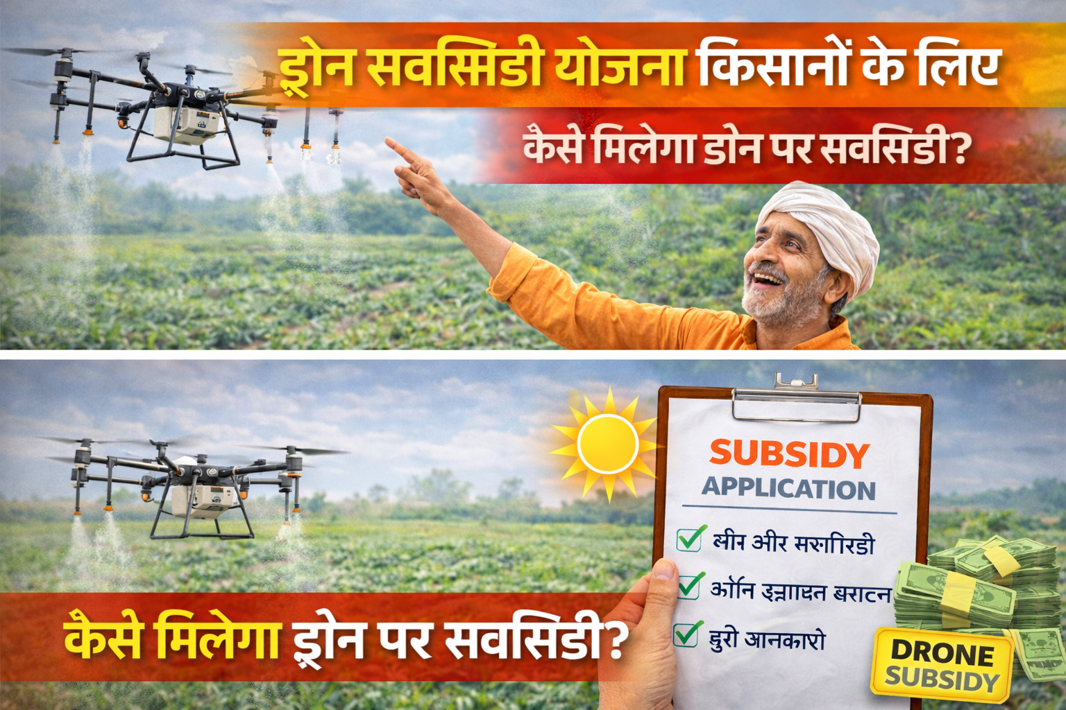ड्रोन सब्सिडी योजना किसानों के लिए