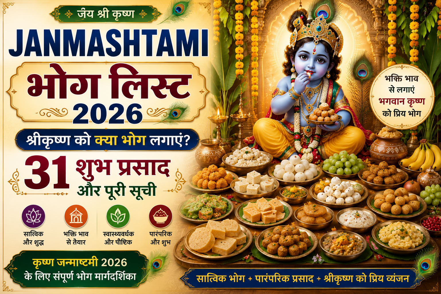 Janmashtami Bhog List 2026