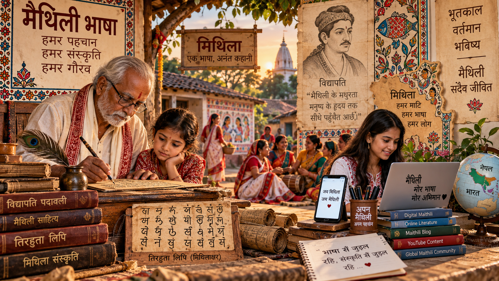 मैथिली भाषा का इतिहास और तिरहुता लिपि