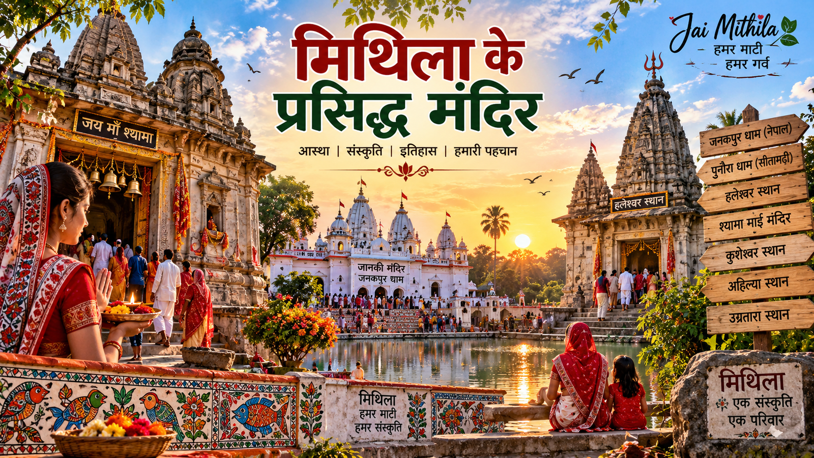 मिथिला के प्रसिद्ध मंदिर और धार्मिक संस्कृति